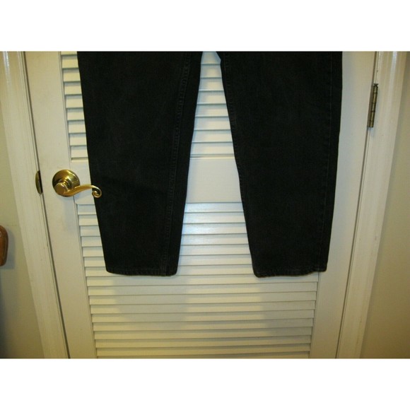 Levis 550 Black Jeans Tag 40X30 (M: 39X30) Relaxed Tapered USA Vintage - Picture 6 of 13